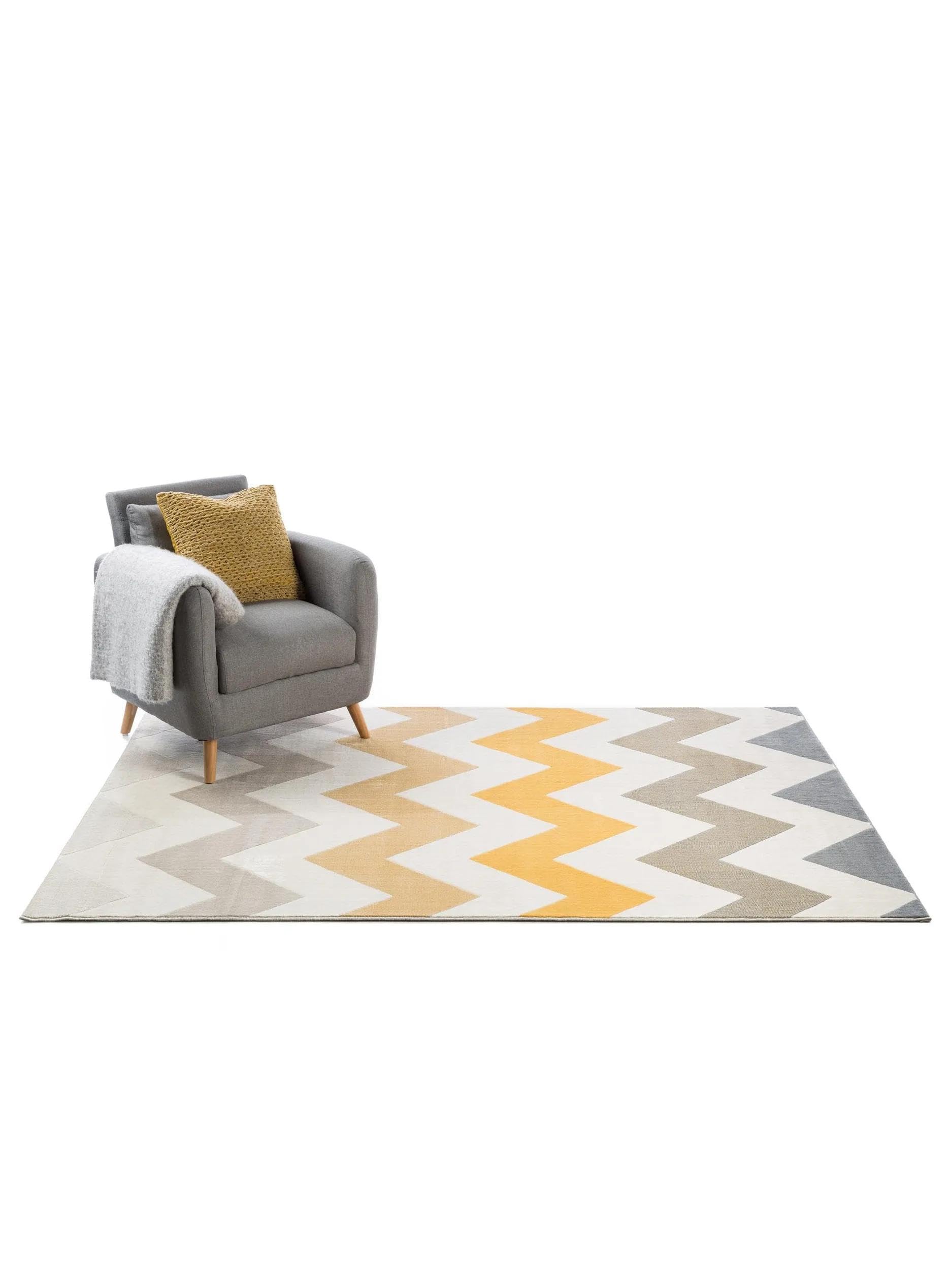 Benuta Tapis polypropylène Jaune 140 x 200 cm