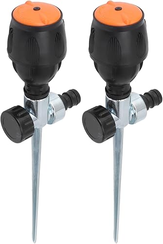 Rociador de césped, boquilla de aguja de inserción de metal, rociadores giratorios de 360 grados, rociador de jardín para riego de jardín al aire