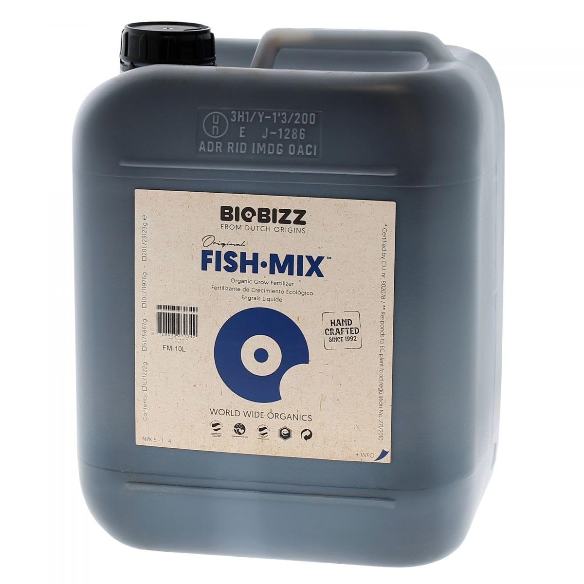 Biobizz Fish Mix - 10L, Fertilizer, Soil Conditioning, Indoor Growing, Hydroponics