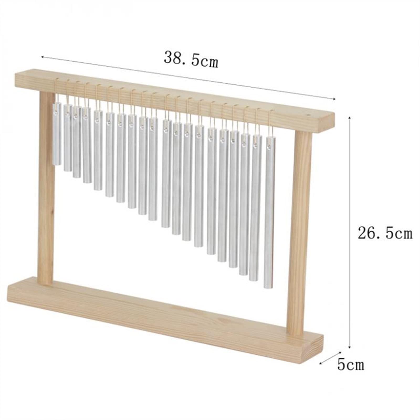 Percussão Musical Campanelli Eolici A 20 Toni Cornice In Legno Argentata Che Suona Un Campanello A Vento Con Decorazione Per Strumenti A Bastone Xilofoni