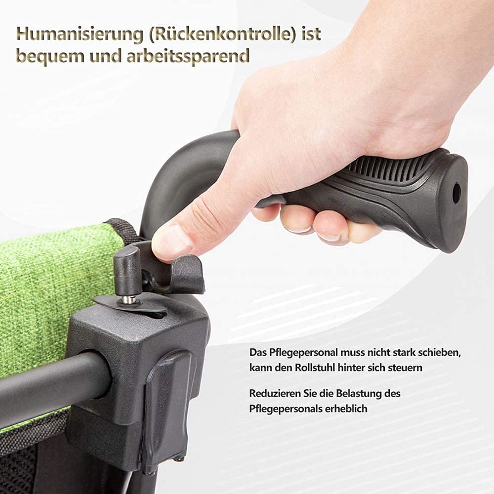 Sedia A Rotelle Elettrica Pieghevole,Sedia A Rotelle Elettrica Portatile con Un Deambulatore Compatto con Due Motori,Pesa Solo 16,4 kg con Batteria Supporta 100 kg(Color:Green)