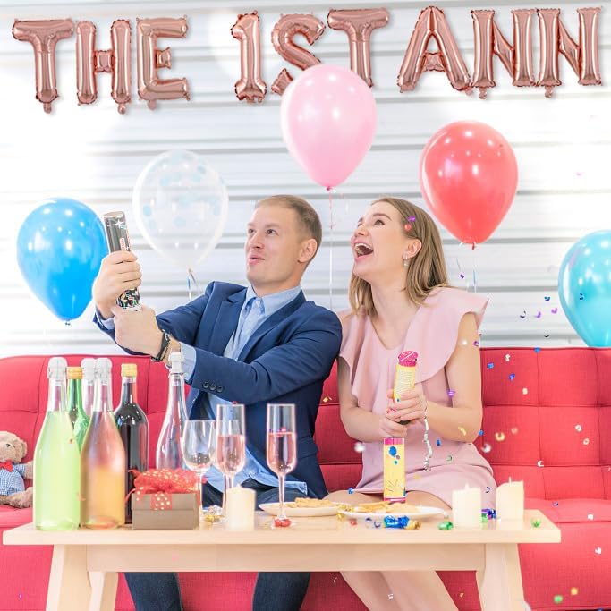 Miniatura 4 de Kit de 36 globos de letras personalizadas de oro rosa de 16 pulgadas, pancarta de frase para boda, baby shower, suministros de fiesta de cumpleaños,