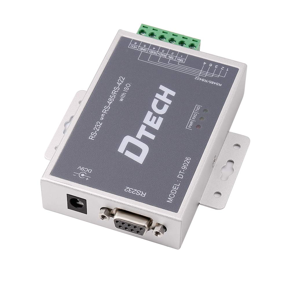 DTECH RS232 a RS485 Serial Converter Adaptador con bloque de terinales de 4 posiciones para