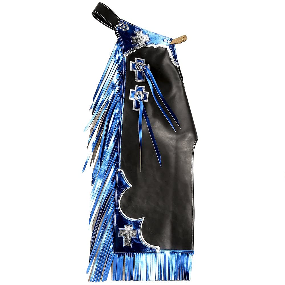 SADDLE BARN Tack Youth Contender Pro Rodeo Chaps Orange/Lime/Blk