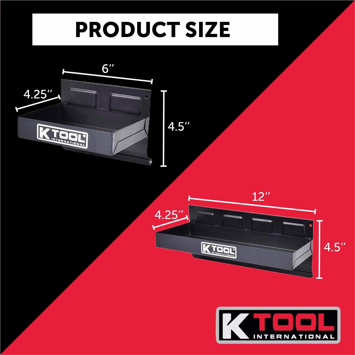K Tool International DMG001 magnetyczne tacki na narzędzia, zestaw 4 szt