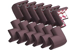 12 Pack Toddler Corner Guards for Baby Proofing: Enhanced Safety Pre-Taped Rubber Foam Furniture Bumpers