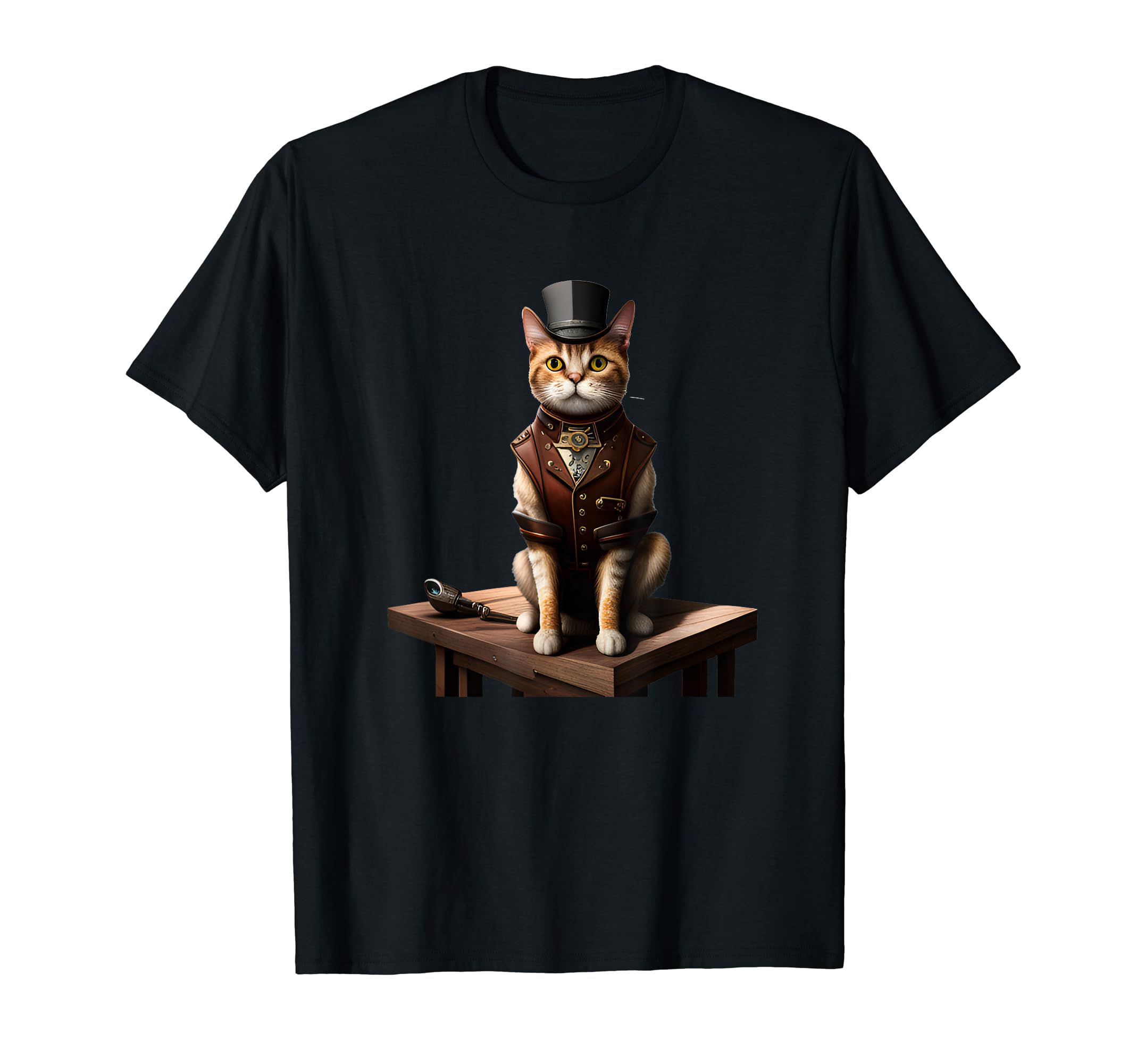 Steampunk Style Cool Ginger Cat - The EnchantiCat T-Shirt