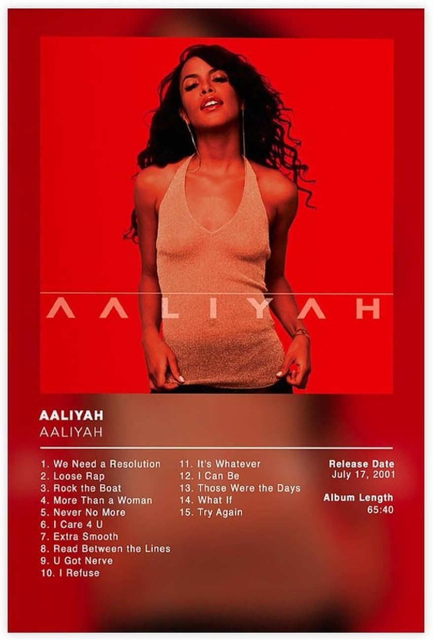 Classic Pop Music Album Aaliyah Music Poster Dana Album