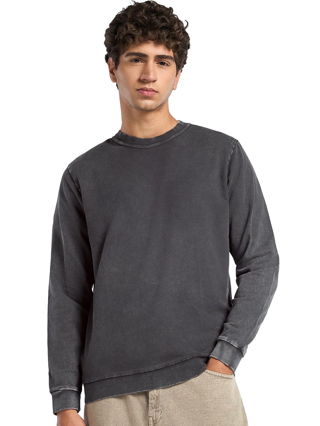 bewakoof Men's Cotton Graphic Printed Regular Fit Round Neck Sweatshirt-picture-15