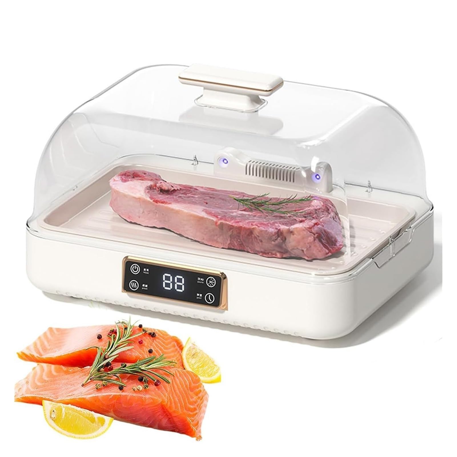 FHRKA Electric Defrosting Tray Rapid Thawing Plate,Meat Defrosting Tray,8 Liter Capacity with 3 Settings and Constant Temperature