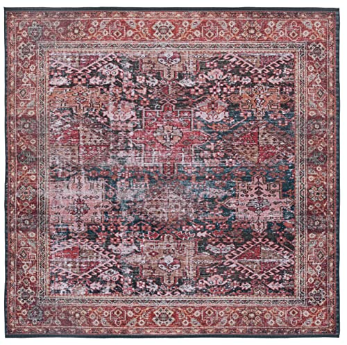 Tapete SAFAVIEH 7' x 7' Cuadrado Resistente y Lavable miniatura 1