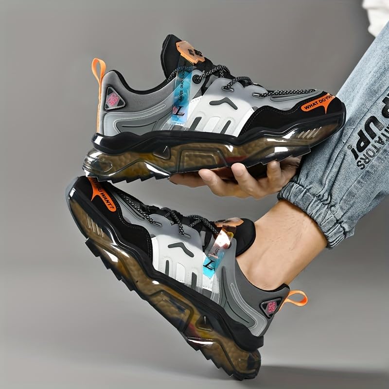 Men's Shock-Absorbing Sneakers - Stylish Sneakers - Breathable, Lightweight, lace-up Design, Suitable for Running, Basketball, Exercise, Gym Cushioning Insoles4