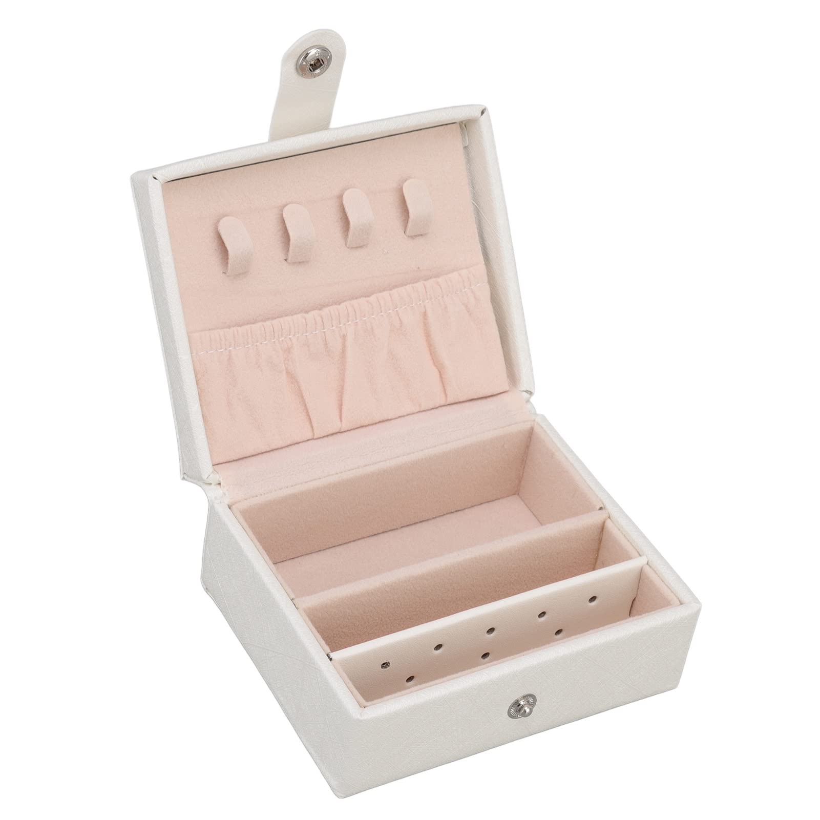 Joyero de Cuero Sintético | Capas múltiples de gran capacidad con espejo, para organizador de accesorios para el hogar para mujeres