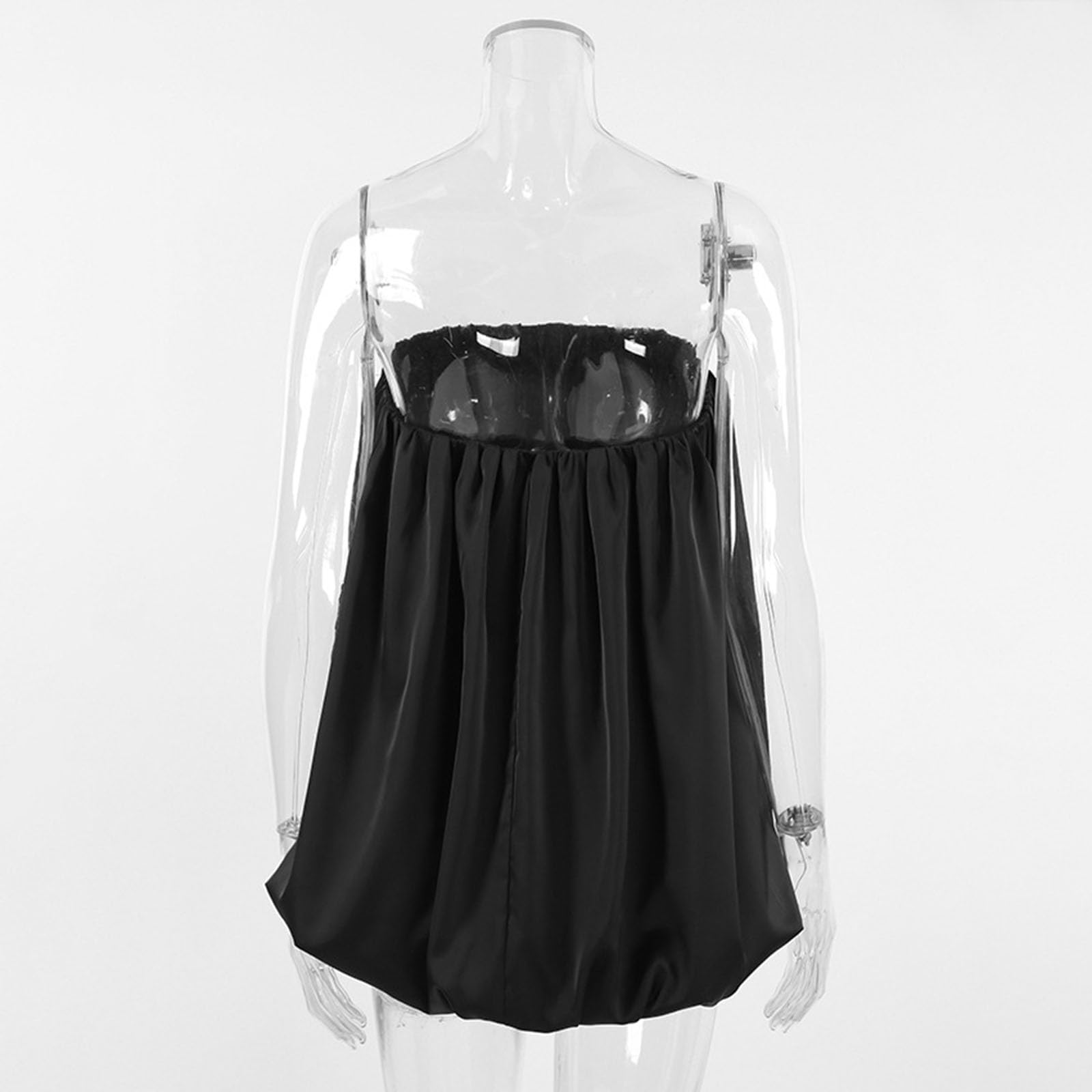 Hauts tube pour femmes sans bretelles, hauts froncés amples, haut bandeau décontracté, débardeurs bandeau sans manches, chemise