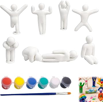 8 Pack Paintable Mecha Chameleon 3D Printed Figures, Unpainted White PLA Miniatures with Multiple Poses, DIY Art Craft Action Figurines for Kids, Family Games Collectors #A