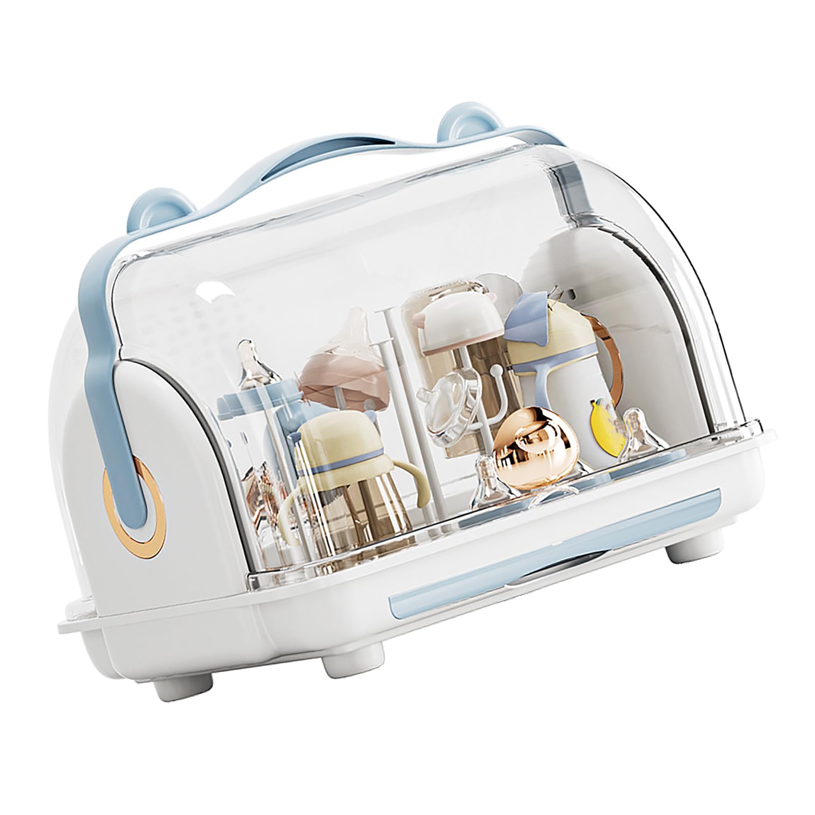 Récipient de Vaisselle pour bébé, Couvercle Anti-poussière en Plastique Léger, Respectueux de l'environnement, Boîte de Rangement de Biberon, Gain de Place pour un Usage