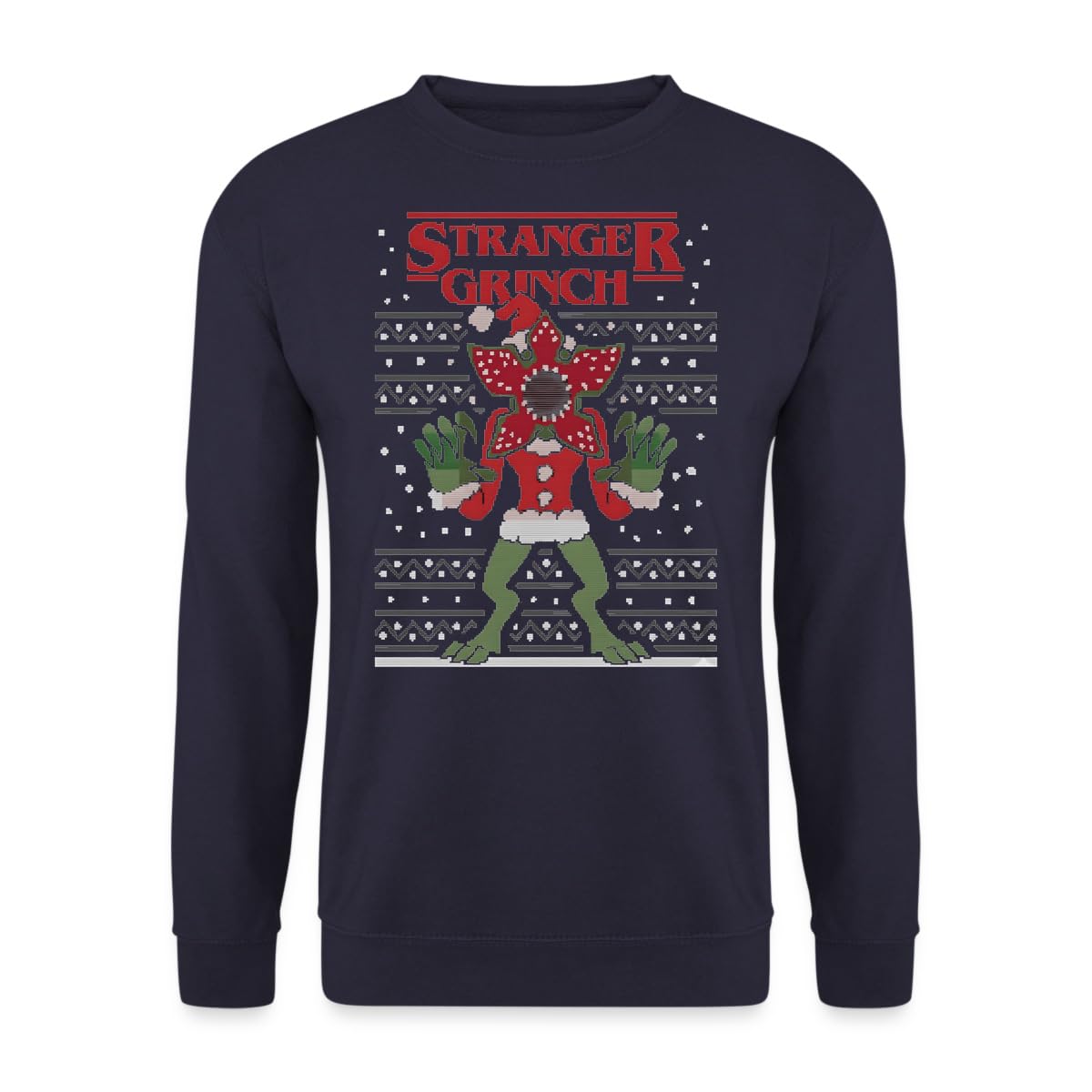 Sudadera navideña Demogorgon Grinch para fans de ropa de Navidad 4