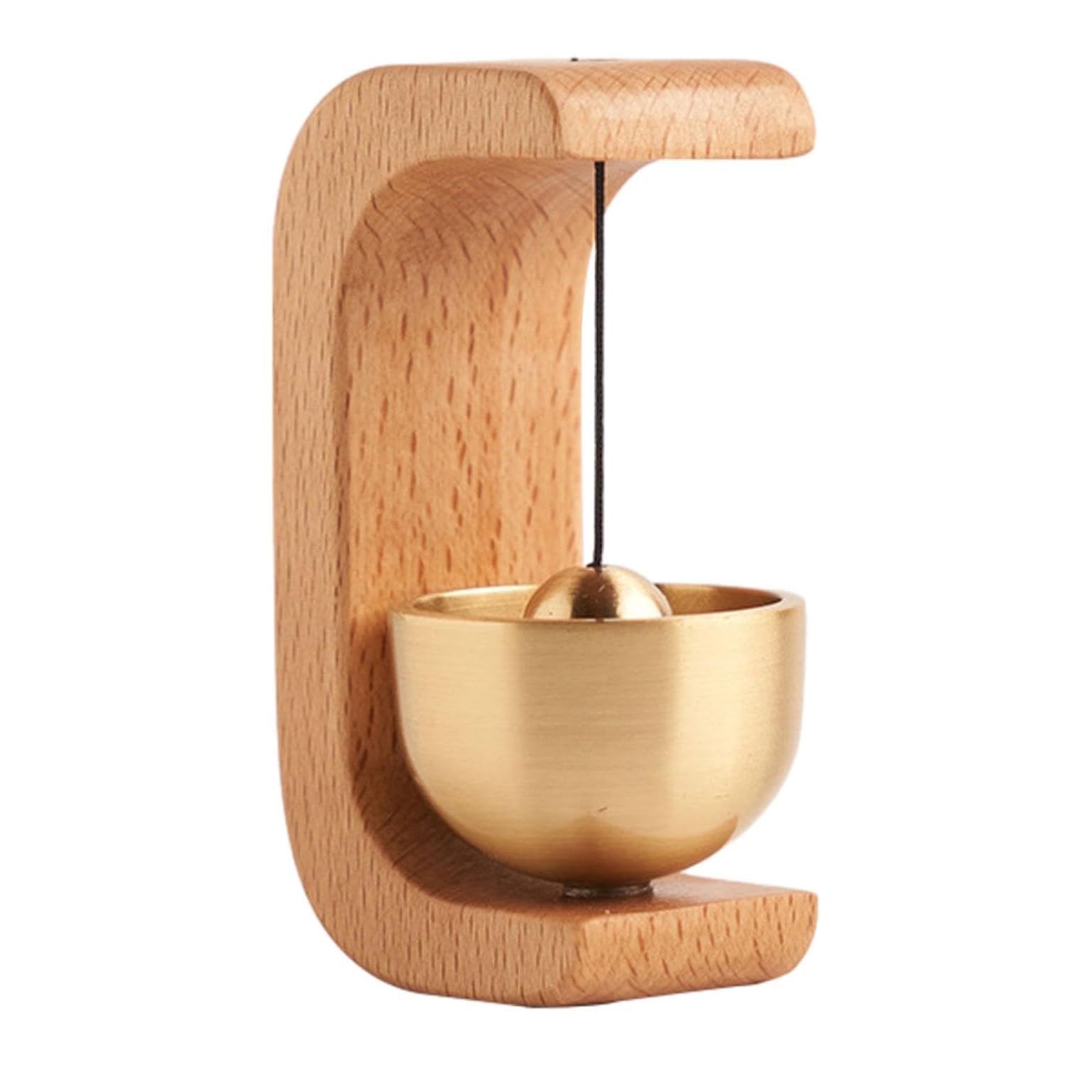 Clickswift® Magnetic Wooden Door Bell – Elegant Copper Chime with Healing Sound Entry Bell for Home, Restaurant, Office 1 Pcs-image-20