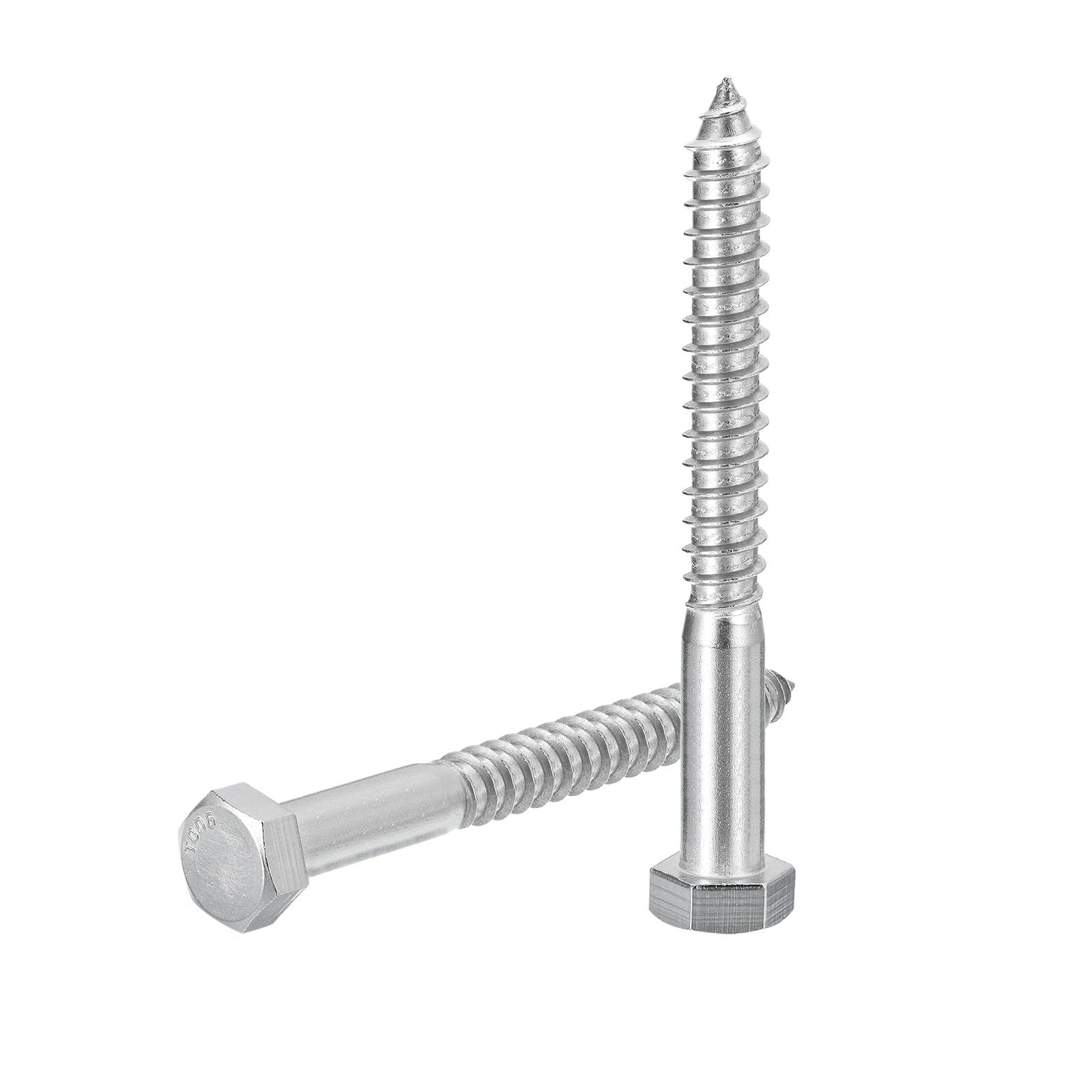 DTGN 1/2" x 5" Hex Lag Bolts, 2 Pack, for Woodworking Furniture