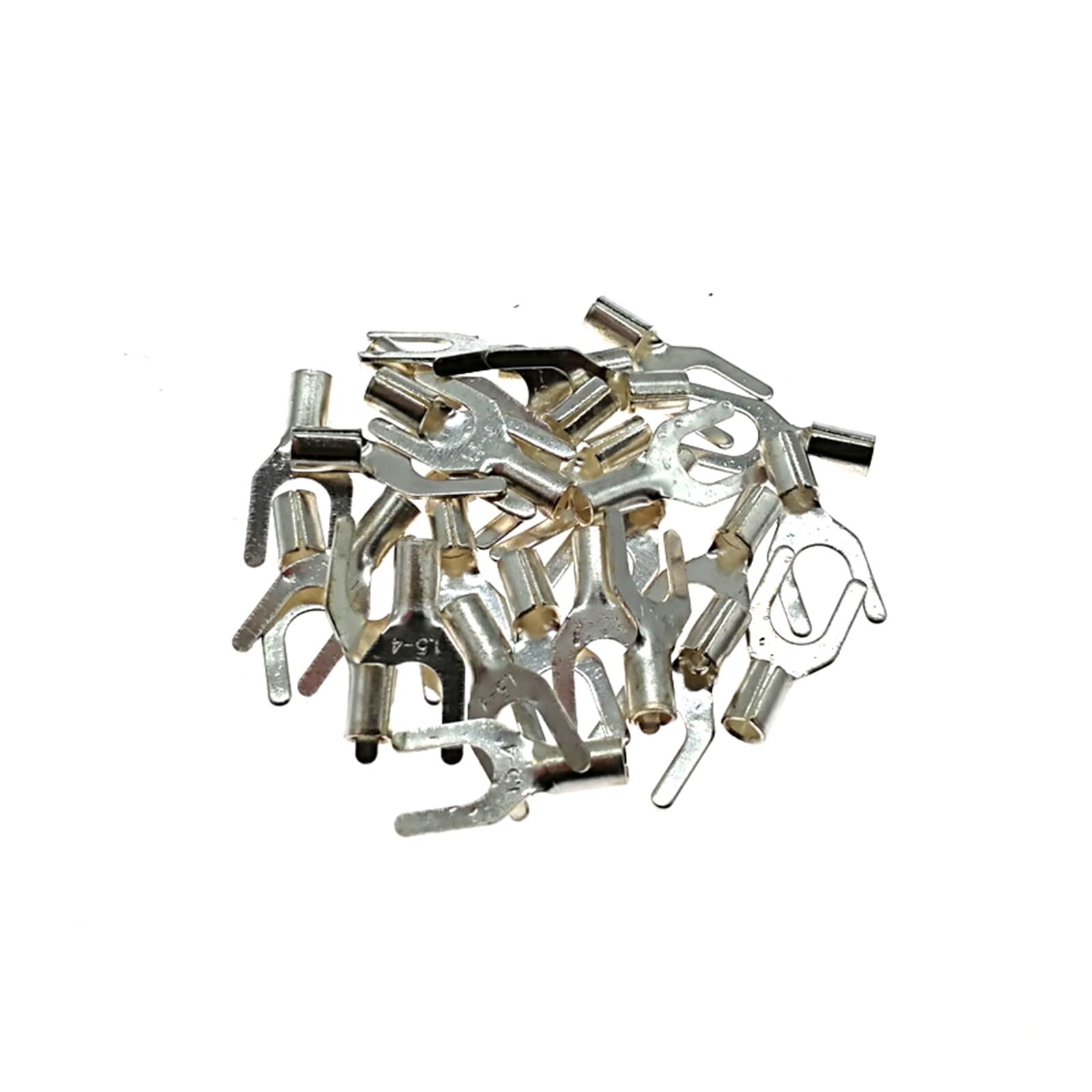 Terminal no aislada de 500 piezas Terminales no aislados Terminal de enjuague desnudo de palas eléctricas UT1.5/2.5 Conector de cable de alambre 1.5/2.5 mm2 16/1 4awg(UT2.5-10)