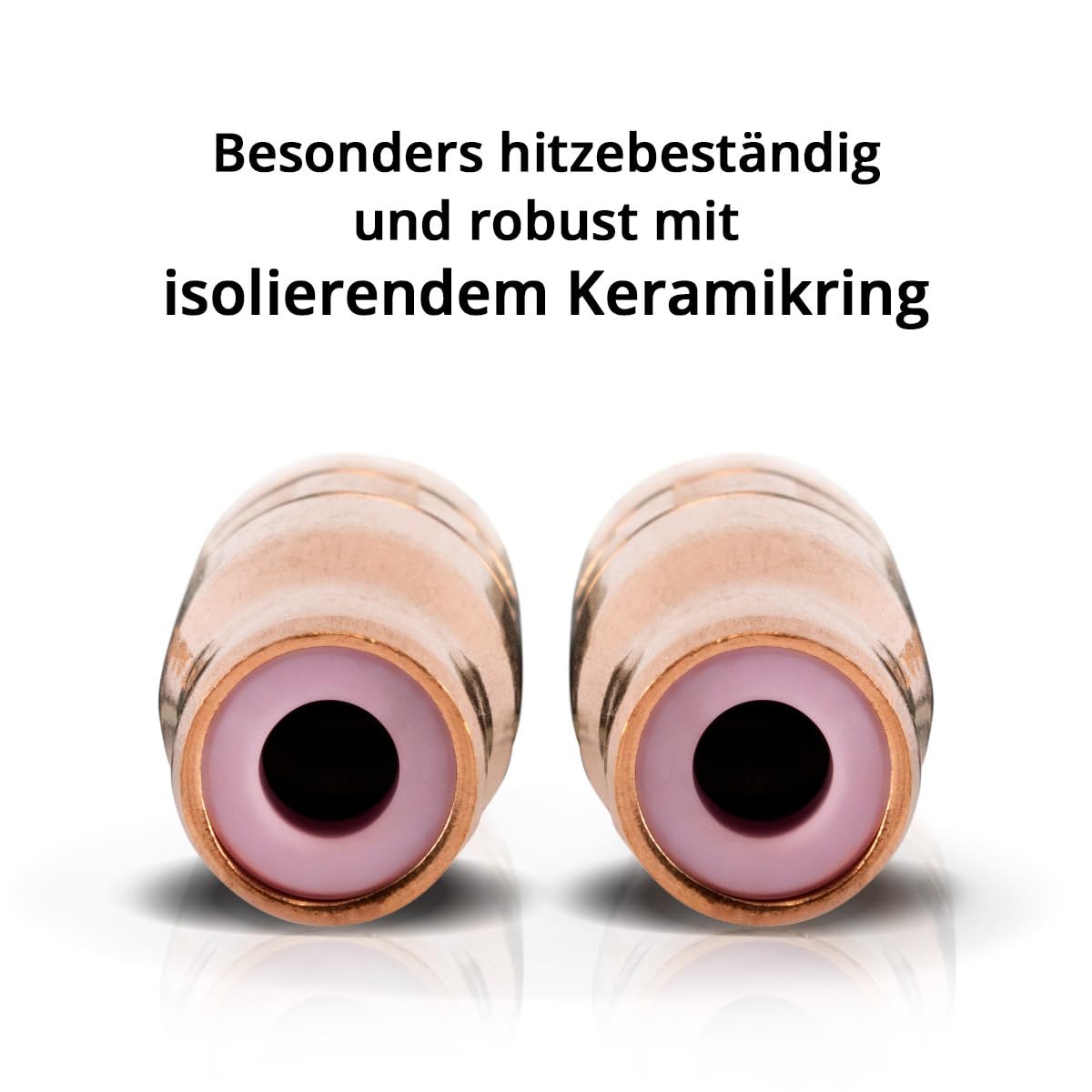 STAHLWERK Original Fülldrahtdüse Gasdüse für Fülldraht Schweißen MIG MAG passend für AK15/MB15 Brenner bis zu 200A FLUX gasloses Schweißen Schweißzubehör (6 Stück)