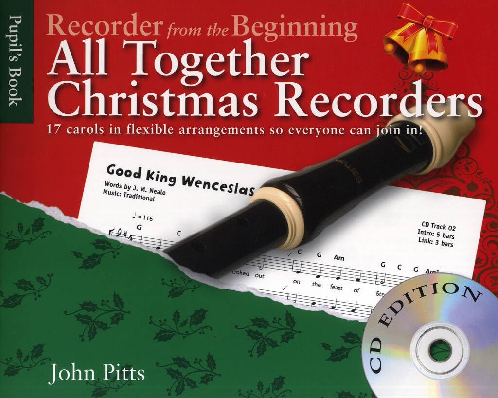John Pitts Recorder From The Beginning All Together Christmas Bk/Cd