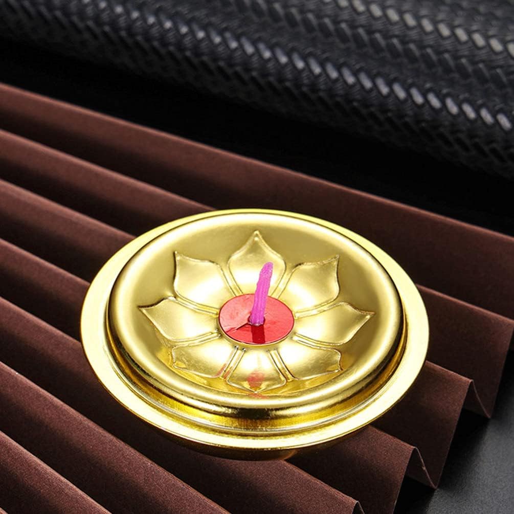 DOITOOL Floating Wick Holders for Oil Lamps: 9PCS Aluminum Round Floating Wick Holder Oil Lamp Disc Holder Candle Float Stand Rack for Home Temple Buddhist Supplies - 1.5inch