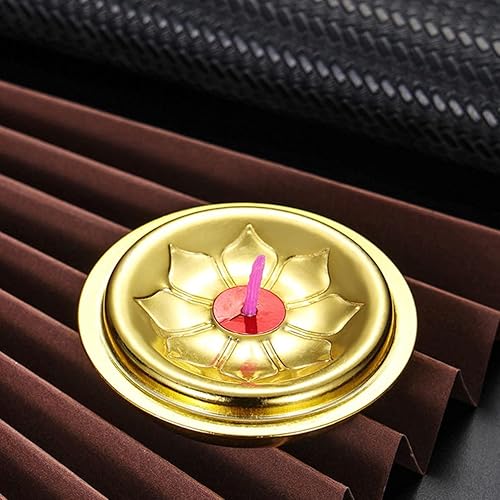 Miniatura 2 de DOITOOL Floating Wick Holders for Oil Lamps: 9PCS Aluminum Round Floating Wick Holder Oil Lamp Disc Holder Candle Float Stand Rack for Home Temple