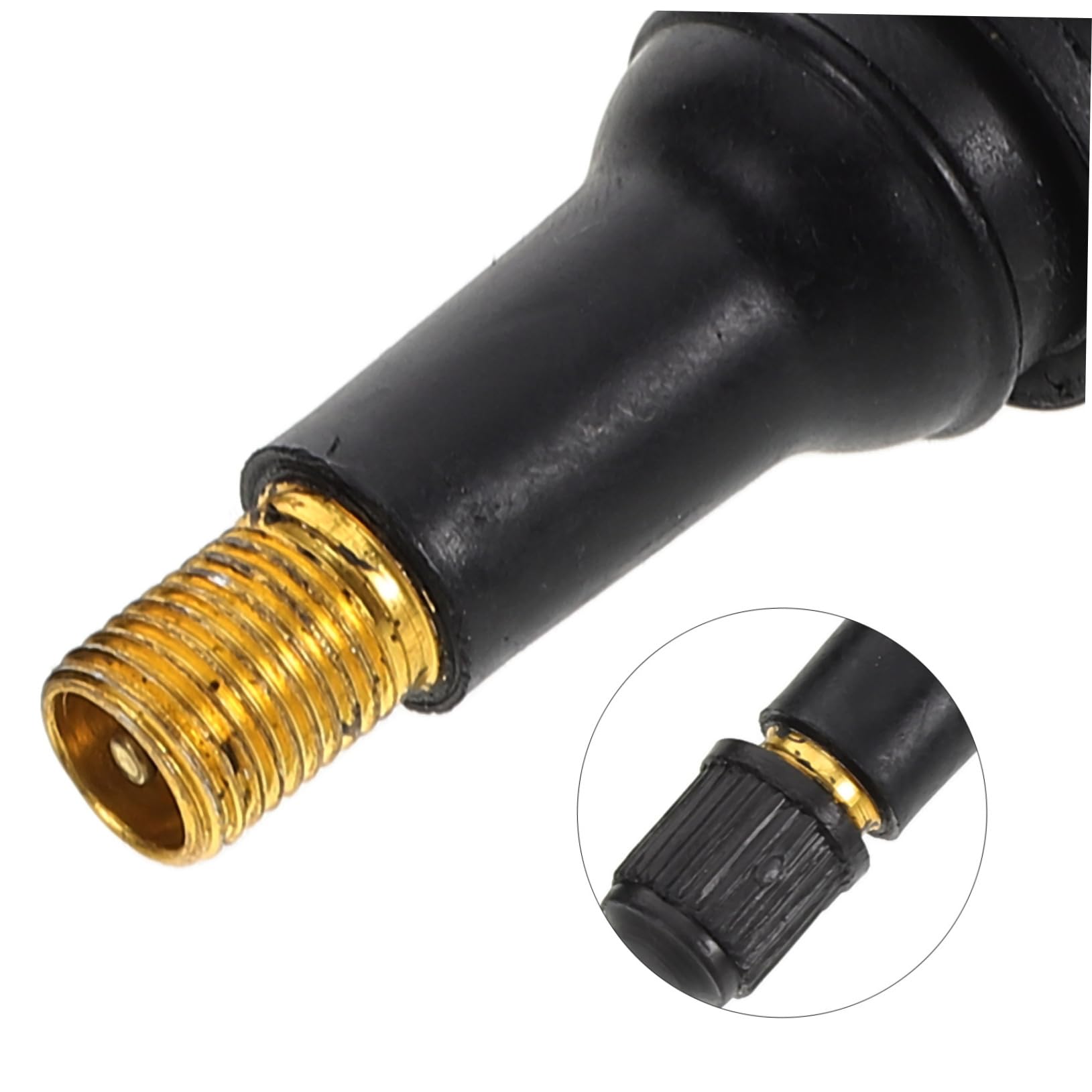 Gatuida 100 Pièces Valve de Pneu en Caoutchouc et Alliage de Zinc, Tige Tr414 pour Véhicule, Étanchéité Élevée, Pose Facile