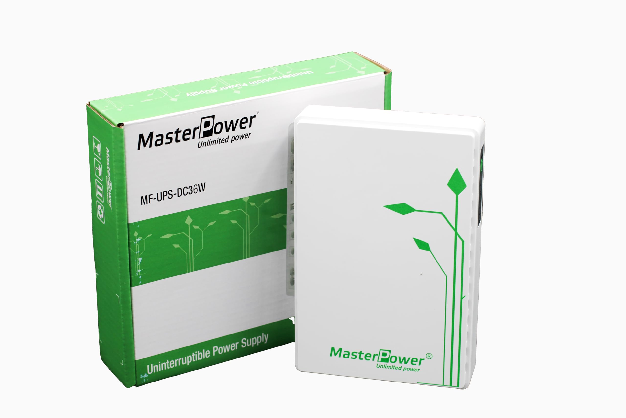 Master U-Power, SAI Mini UPS de Respaldo, 4000mAh 36W, para WiFi, Router, Módem, Cámara de Vigilancia, con Entrada AC y Salida USB 5V 2A - 5V 3A, 9V 2A, 12V 1,5A DC - PoE 15V 1A, 24V 1A