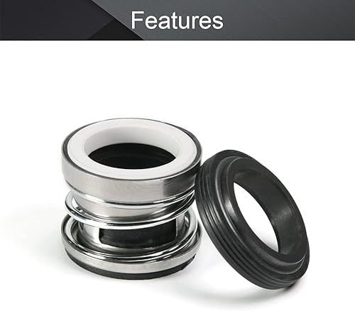 Miniatura 4 de Othmro 1 unids diámetro interno 0.984 in aleación plástico sello de eje mecánico reemplazo 104-25 sello de eje para bomba de agua Eje de bombas de