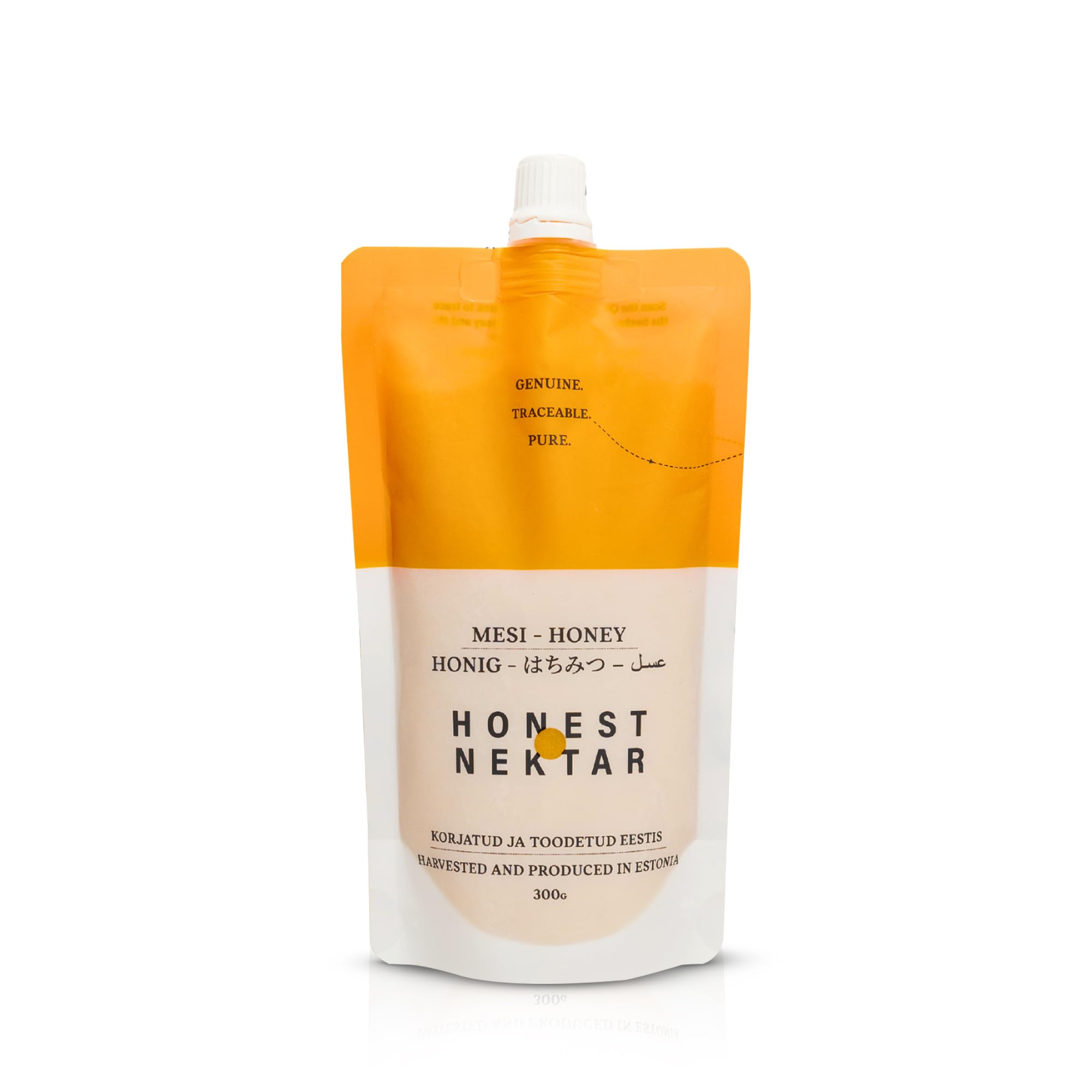 CREAMED HONEY POUCH 300G No sticky mess,Exquisite Northern Honey,Free of Any Additives