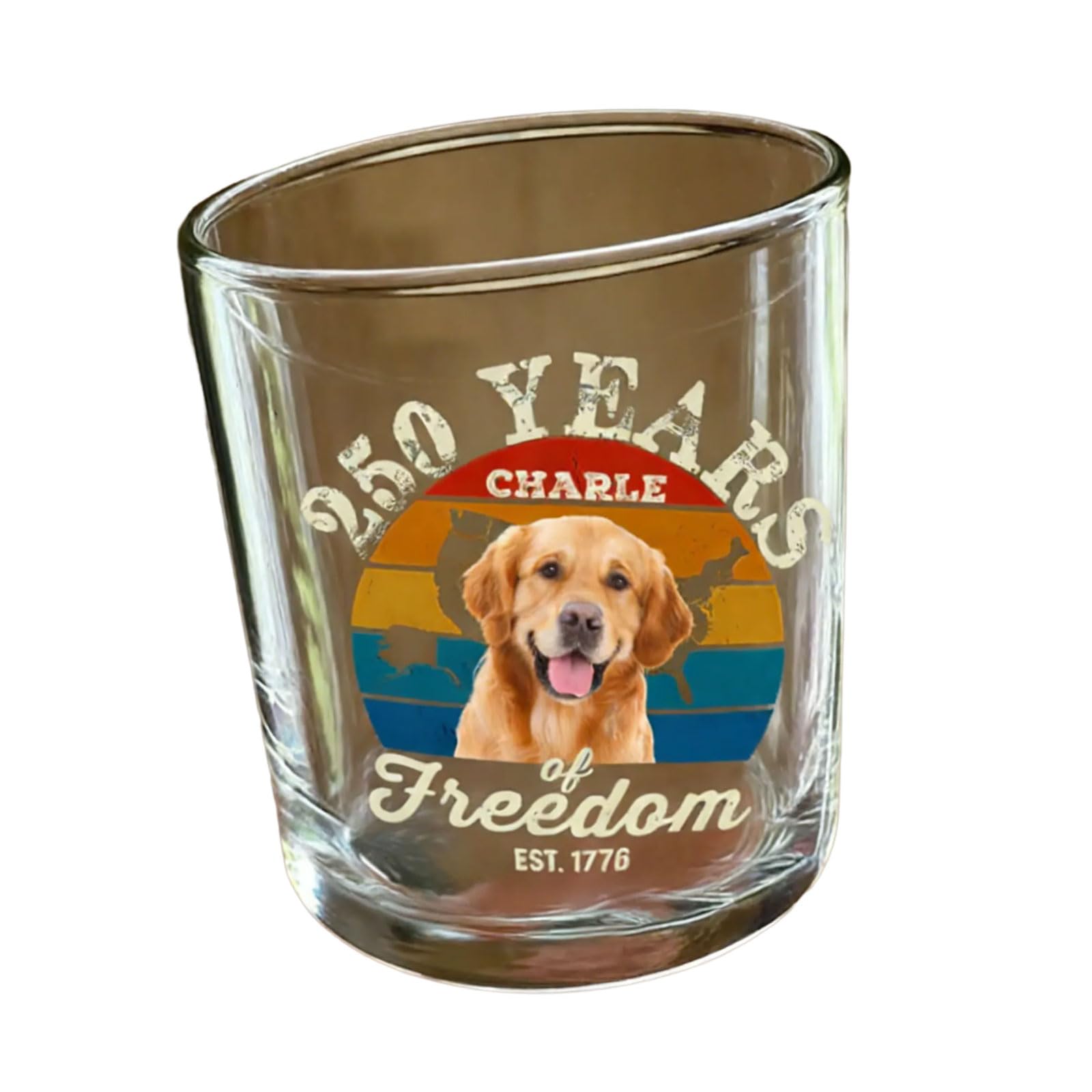 NVOQILIN Commemorative Scottish Whisky Bottle Novelty Liquor Container for America 250th Anniversary Elegant Design Whisky Carafe