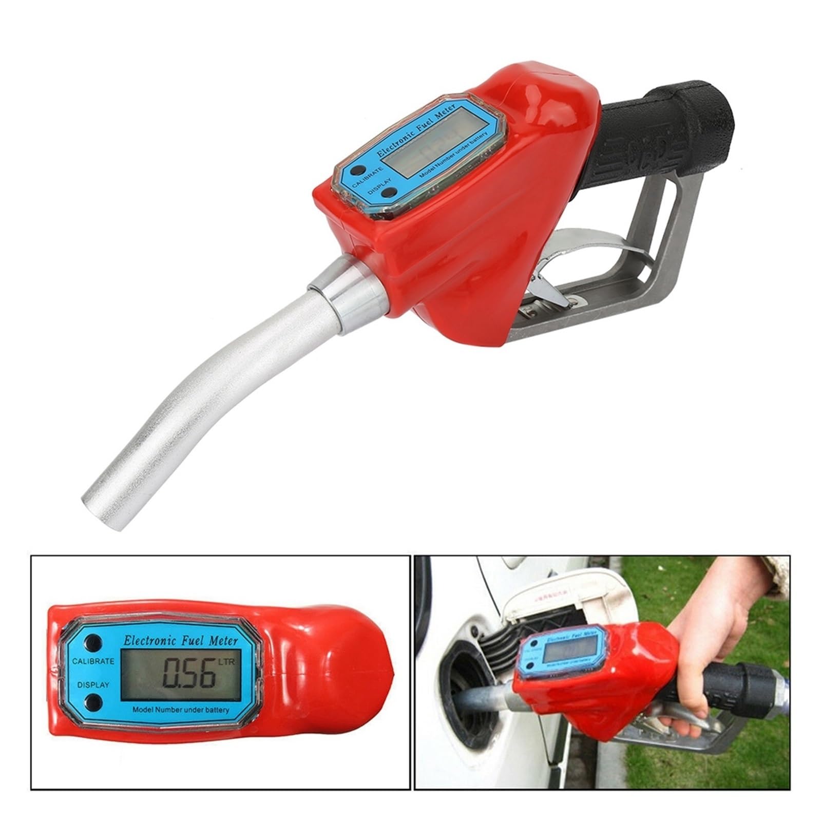 Dysza dozująca paliwo 1" aluminiowy pistolet dozujący olej z przepływomierzem LCD do nafty i benzyny Wydajność