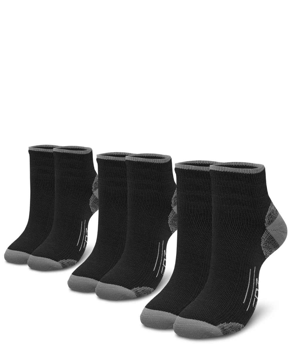 EDZ Merino Wool Running Socks Black/Grey 3-5 (3 pack)