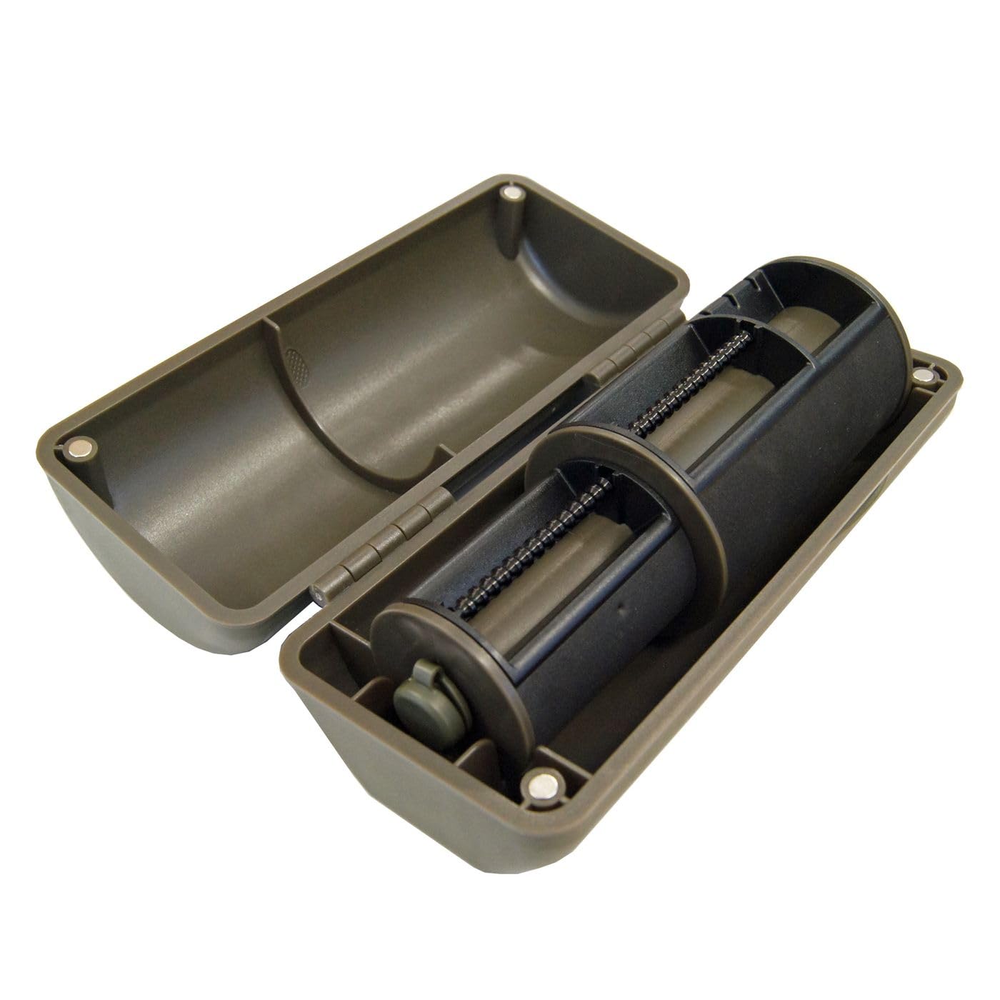 Korda Default Chod Safe, Compact Storage Solution, Lightweight, Cylindrical Foam Design, Machined Aluminium Hook Retaining Bar, Leader Storage, Pull Out Handle, Magnetic Fasteners, Secure Organization