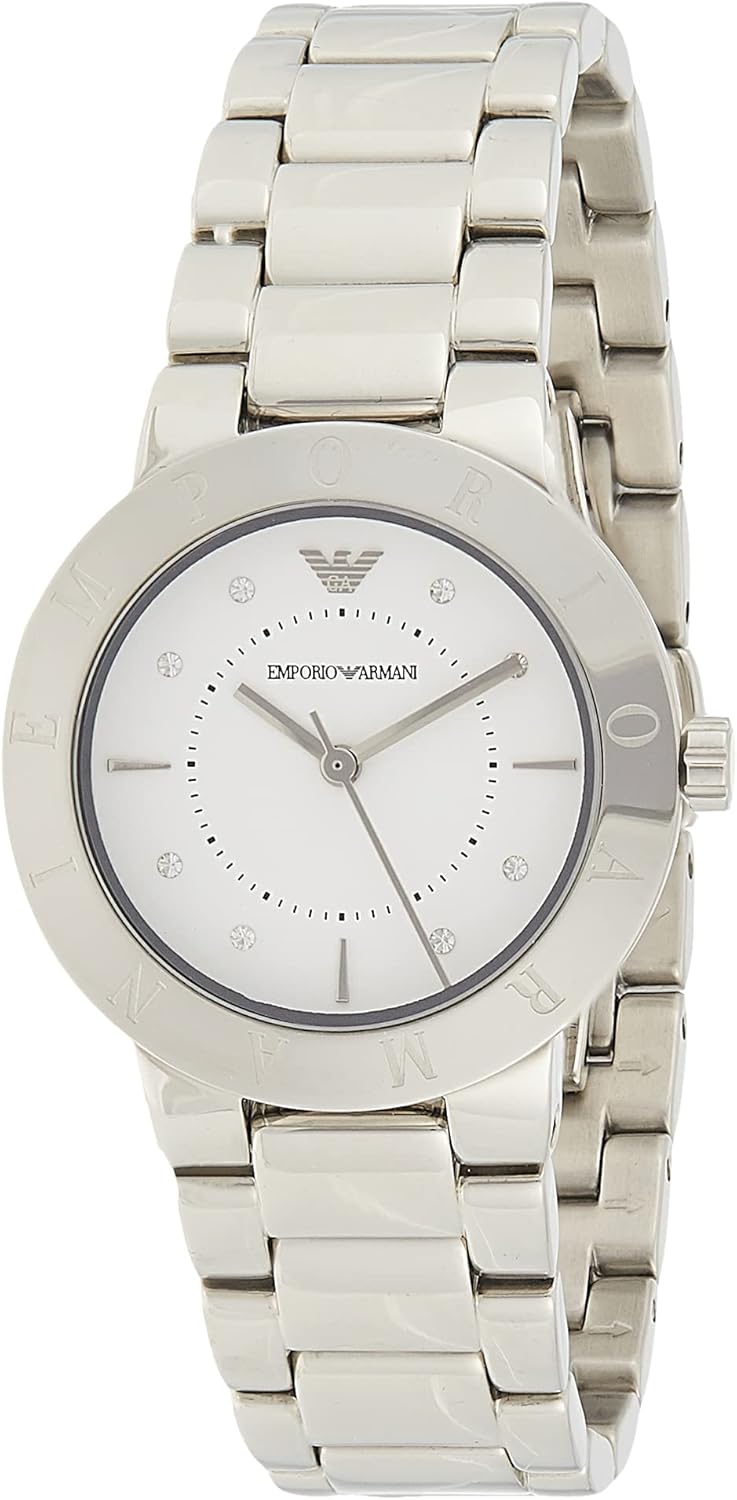 Emporio Armani Orologio Analogico Quarzo Donna con Cinturino in Acciaio Inossidabile Emporio Armani Orologio Analogico Quarzo Donna con Cinturino in Acciaio Inossidabile