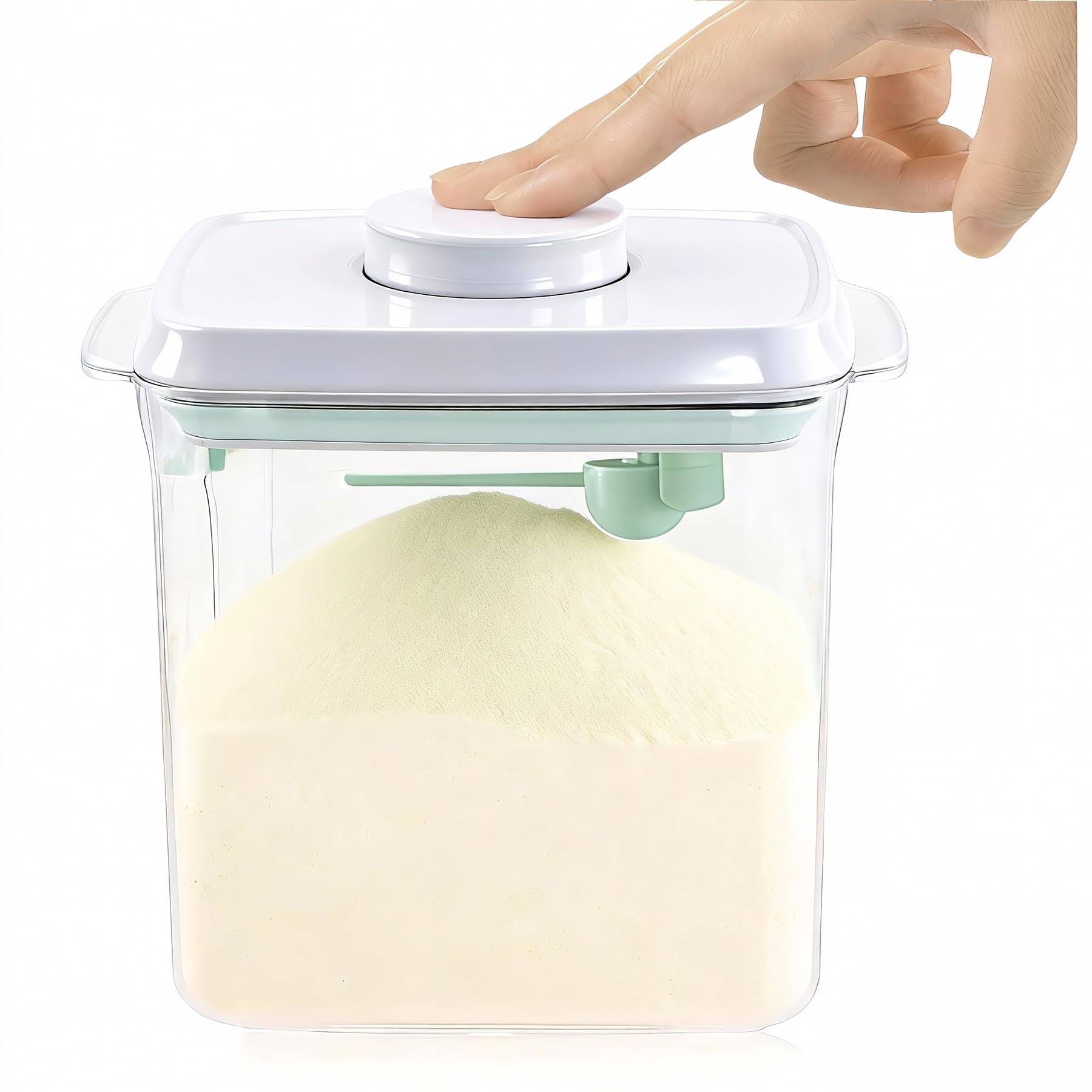 Cozey Daily Formula Dispenser Container with Scraper and Scoop 730g Milk Powder BPA-Free Airtight Formula Storage Container 1700ml - Non-Slip Design