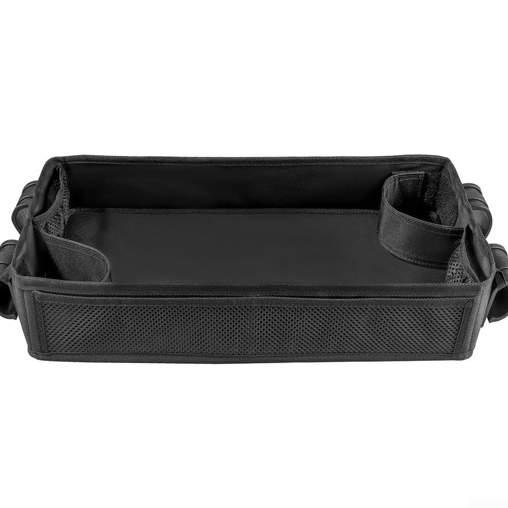 Stroller Snack Tray for Wonderfold Wagon Accessories: Buggy Attachment with Cup Holder, Lightweight Outdoor Dining Table for Kids, Travel System Organizer, For(L)