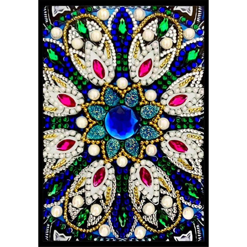 DCIDBEI Diamond Painting Cuaderno A5 En Blanco, Cuadernos De Pintura Con Diamante, Libretas Punto Diamante, Cuaderno De Bocetos, Cuaderno De Dibujo Para Niñas,mandala
