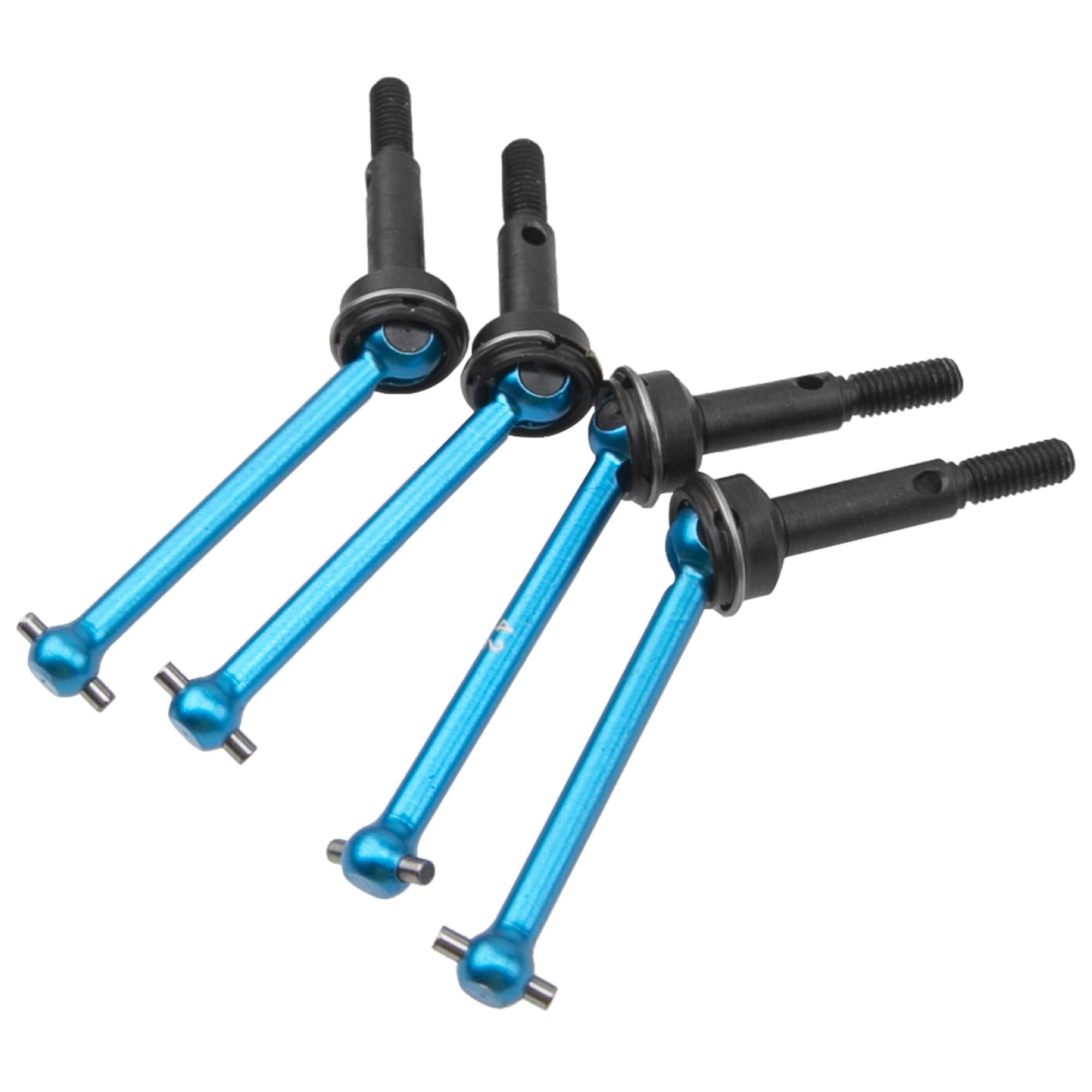 4Pcs Vgoohobby CVD Drive Shaft Front & Rear Driveshaft 54515 54516 42mm 39mm Compatible with Tamiya XV-01 TC-01 XV01 TC01 1/10 RC Car (Blue)