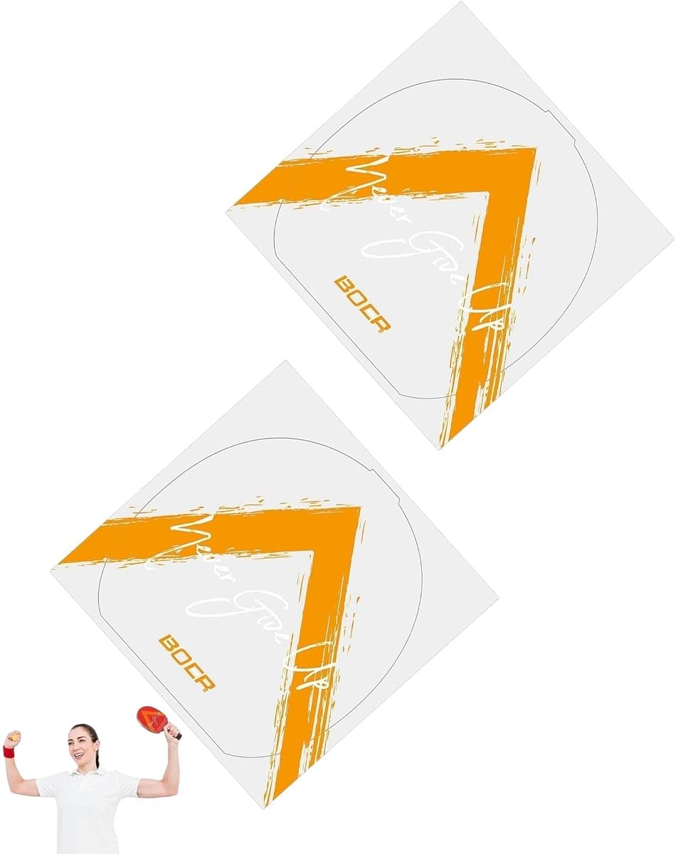 2 Pcs High-Performance Table Tennis Rubber Sheets - Anti-Static Protective Film with 17x17cm Adhesive Backing for Ping Pong Paddles, Transparent Durable Design for Enhanced Spin Control (Yellow)