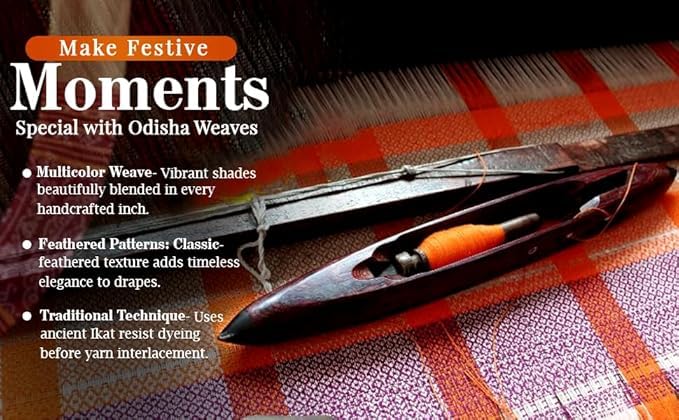 Image of Odisha Handloom 100% Pure Cotton Sambalpuri pasapali Half Shirt fabric for Men /Boys Odisha Traditional Shirt Tie-Dye Craft, Soft & Breathable Weave Cotton Material