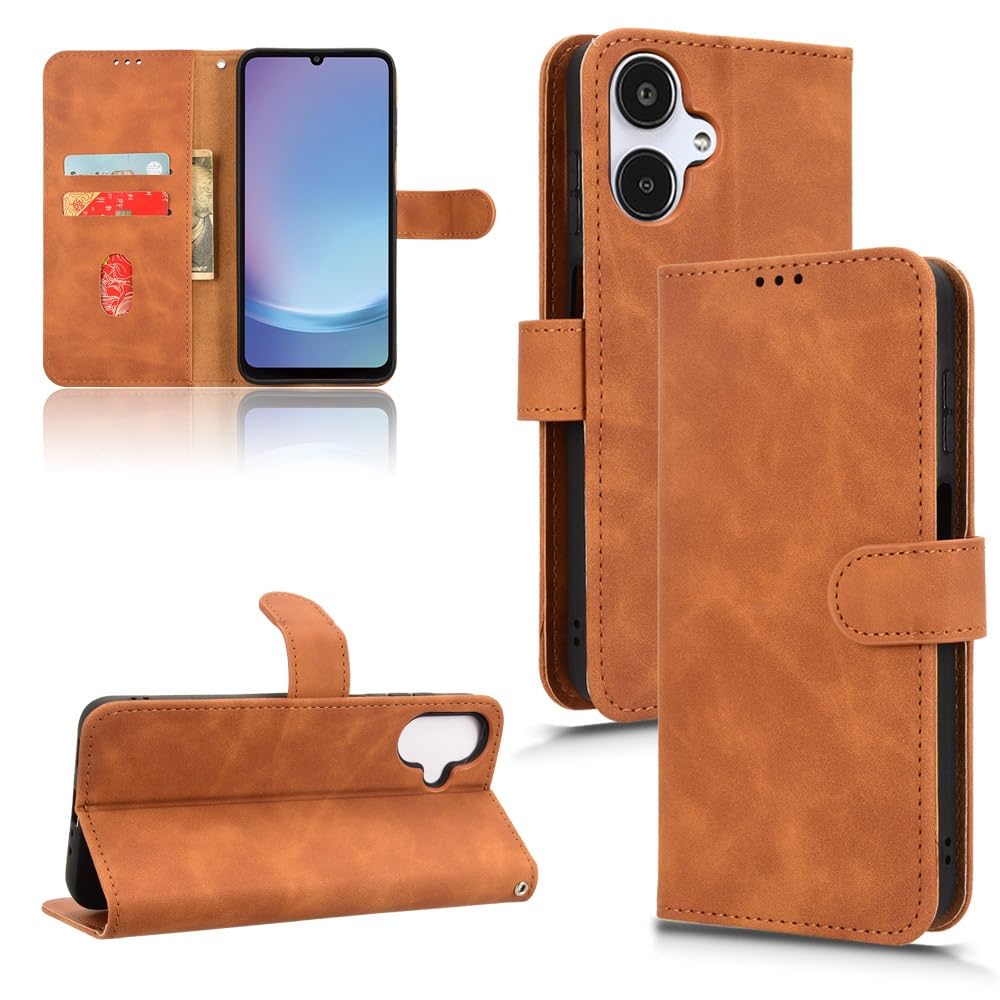 Rotating Flip Case Wallet Case Compatible with Samsung Galaxy A25E/A25 with Card Holder, PU Leather Flip Case with Wrist Strap, Shockproof Protective Cover Ultra Slim Protective Phone Case for Teleph