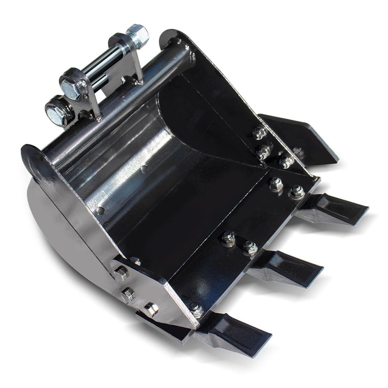 Generic Minibaggerlöffel, Hartmetallzähne, Effizienter Graben- und Grablöffel 380 Mm für 0,8–1,8 Tonnen Minibagger
