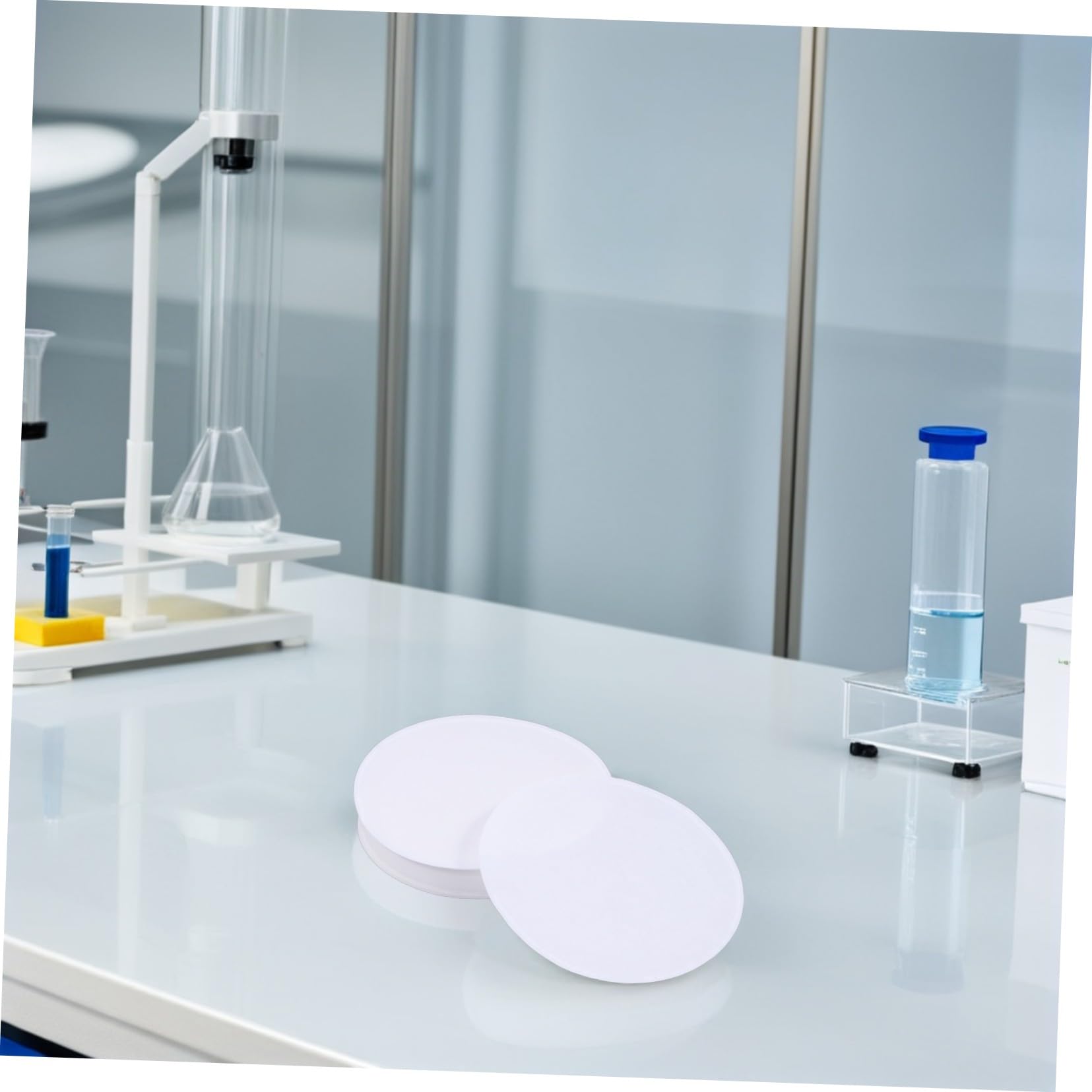 ABOOFAN 500 Pezzi Carta da filtro qualitativa a media velocità carta filtro acqua Filtri da laboratorio quantitativa bianca