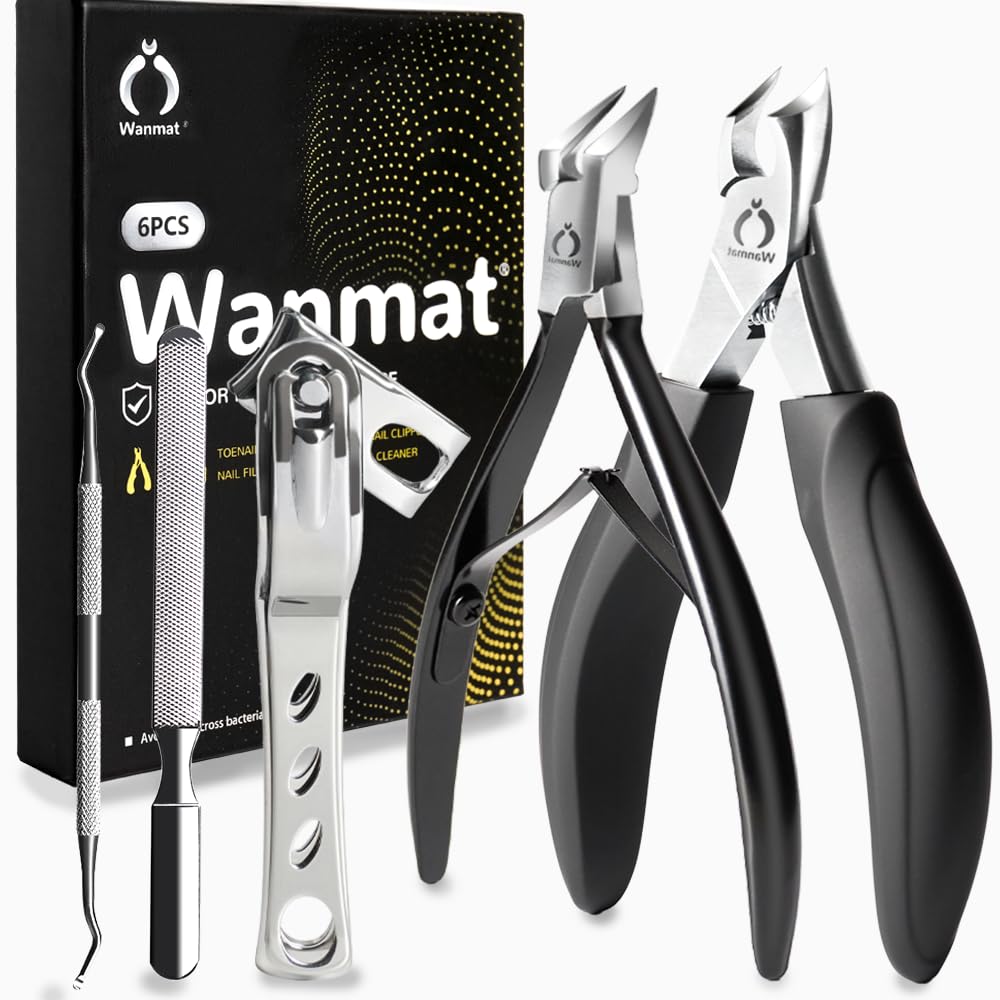 Wanmat Cortaúñas para los pies, cortaúñas mejorado para hombres, cortaúñas profesional, cortaúñas
