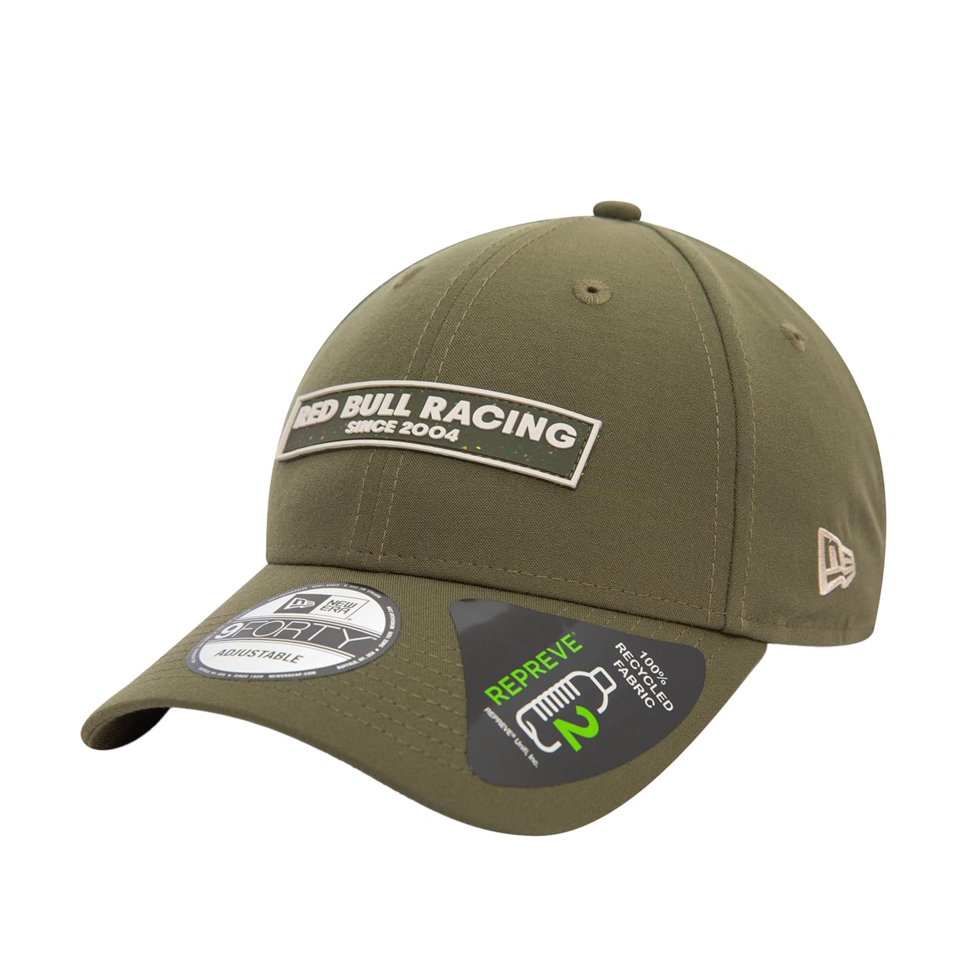 Red Bull Racing F1 Wordmark 9Forty Baseball Cap - Olive Green - Official Merchandise