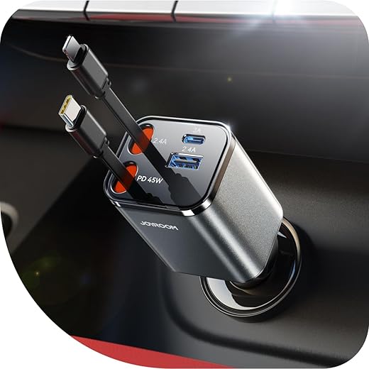 Retractable Car Charger (iPhone 16/17, USB-C) - $15.32
