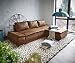 Produktbild DELIFE Couch Abilene Braun 260x175 mit Bettfunktion Ottomane variabel Ecksofa